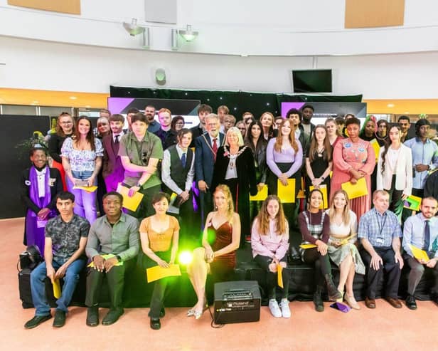 The winners at Northampton College's student awards ceremony held at Booth Lane