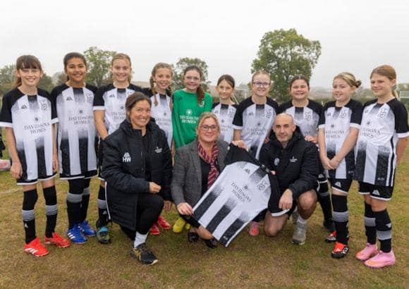 The team in Harpole with their new kit