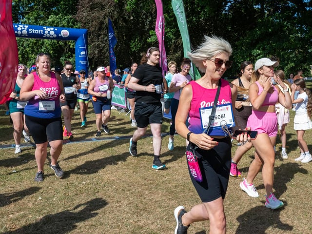 Runners taking part in the Race For Life at Abington Park in Northampton on Sunday, July, 12, 20026. Photo by David Jackson.
