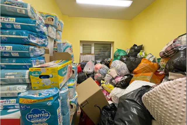 Nappies and baby items are among the hundreds of donations.