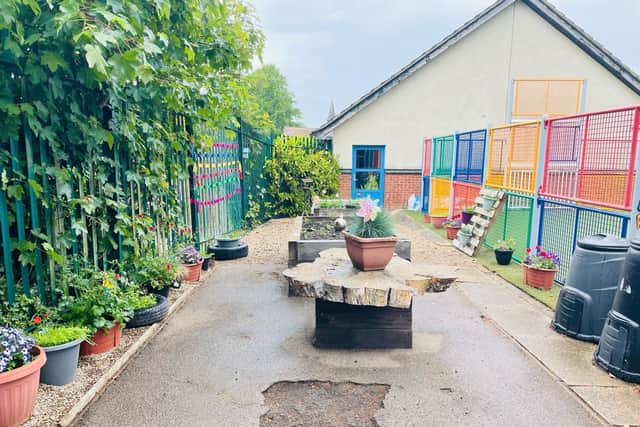 The Peace Garden at Guilsborough Primary School.