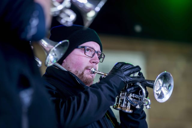 The famous GUS Brass Band joined the fun as Northampton switched on Christmas lights on Saturday (November 28).