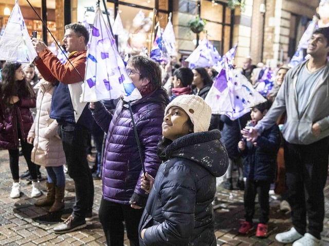 Celebrations for the festival of lights included a parade and entertainment in Northampton town centre on Saturday (November 4).
