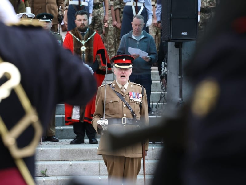 Kettering town centre: crowds line town centre to welcome The Royal Anglian Regiment for Armed Forces Day parade /National World