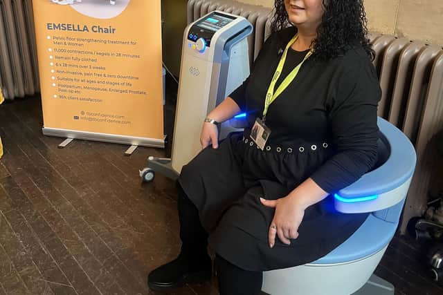 Lauryna, Community Engagement Officer at Home Instead Northampton, was one of many to experience how effective Emsella is. She commented: “It’s not painful and you can feel it working — the pelvic floor muscles tightening. It’s definitely something that could benefit many of our clients and the wider community.