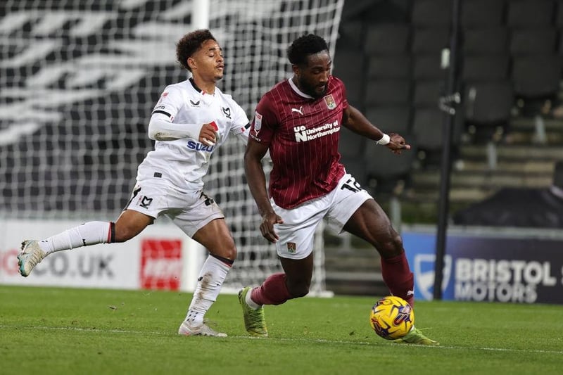 Good header to give Cobblers a first half lead and he largely had the measure of the Dons attack, albeit he didn't do enough to stop Dennis from setting up Burns... 7
