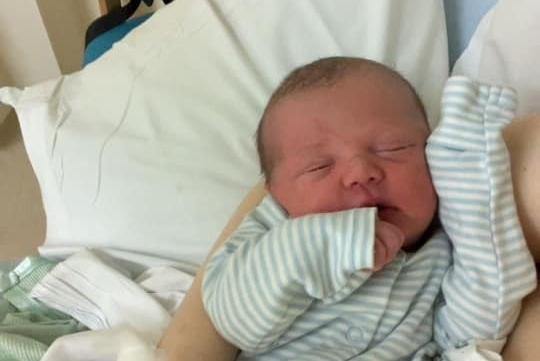 Koa Luke Harrison born at 5:47pm January 2 at Northampton General Hospital, weighing 8lbs 4oz.