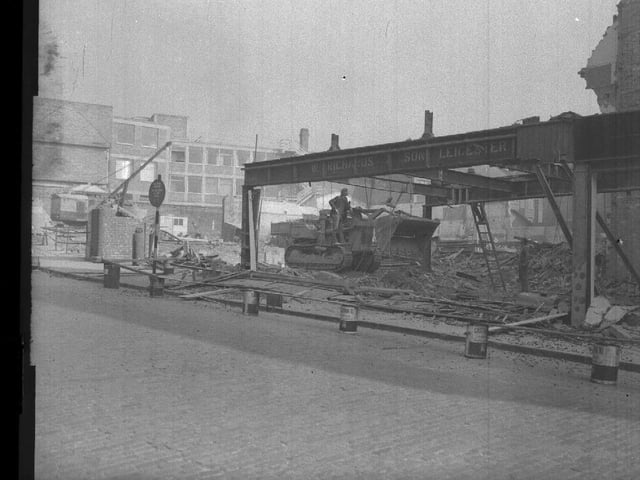 September 21, 1966, demolition at Cleavers, possibly Baring Road, Northampton.