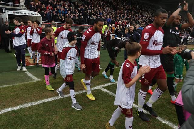 Jesse Mansfield pictured at Saturday's game with Ali Koiki
