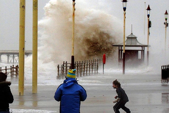 Gales batter Blackpool as ferocious storms hit Britain in January 2007