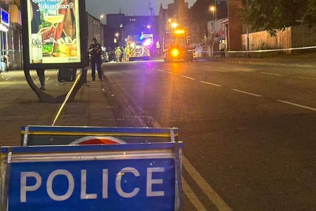 Pictures from the scene on Friday night.