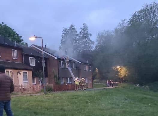 The fire happened at a building near Kingfisher Lake.