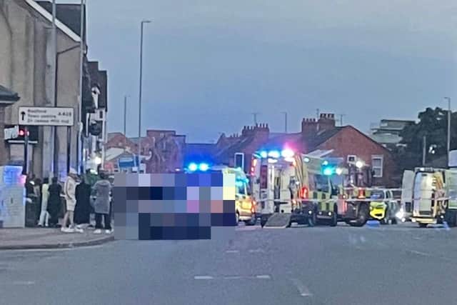 The scene of the incident in Harlestone Road.