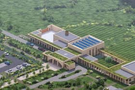 Artists' impressions of the proposed Wantage Park crematorium at Wantage Farm in Moulton. (WNC)
