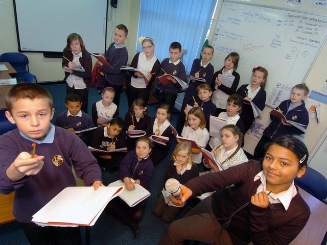 Hardwick Junior School, Term Time, Year six students learning about journalism
