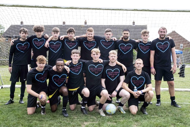 Hundreds gathered to remember 20-year-old Northampton amateur footballer Luke, who sadly died in January