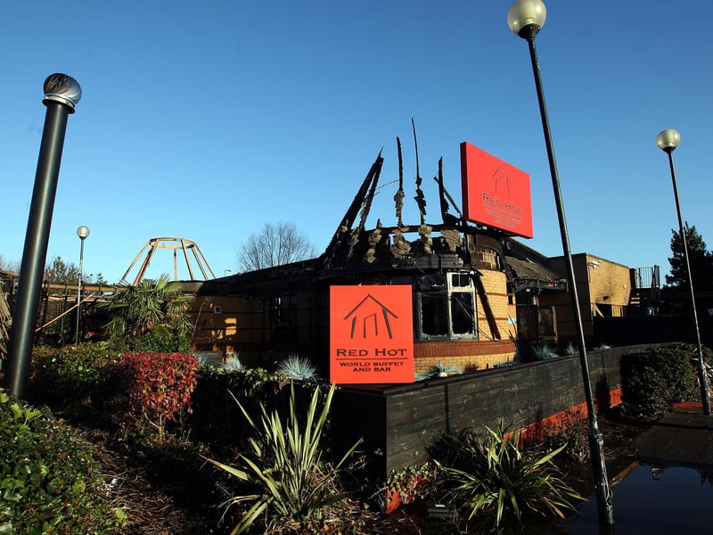 Fire damage to Red Hot Buffet at Sixfields.