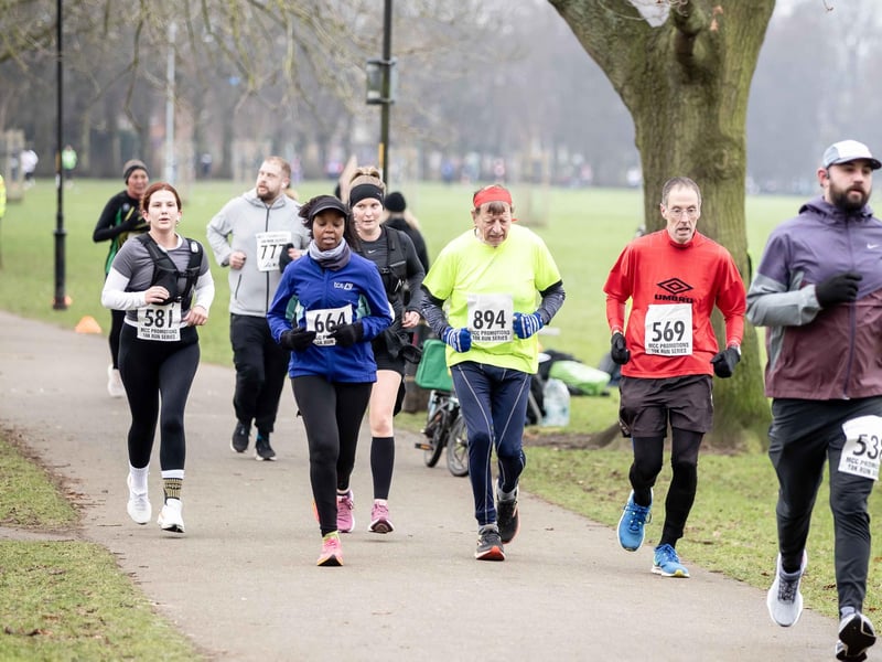 Runners braved the cold on Sunday January 12 to take on the charity race at The Racecourse.