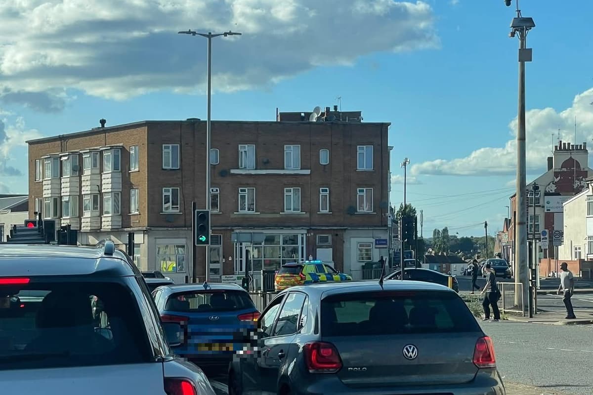 Heavy traffic as police block off part of busy junction in Northampton ...