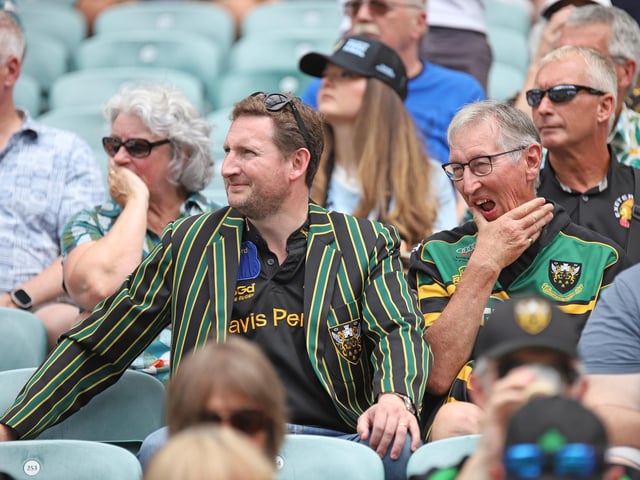 Saints fans at Twickenham on Saturday June 20