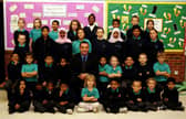2006 - Selection of children from Castle Primary School, with headteacher Leigh Wolmarans