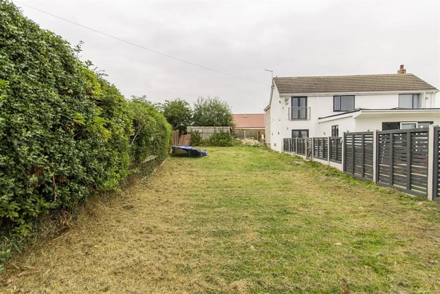 Priced at £95,000-£100,000, this plot of land is intended to be the base for a detached house.