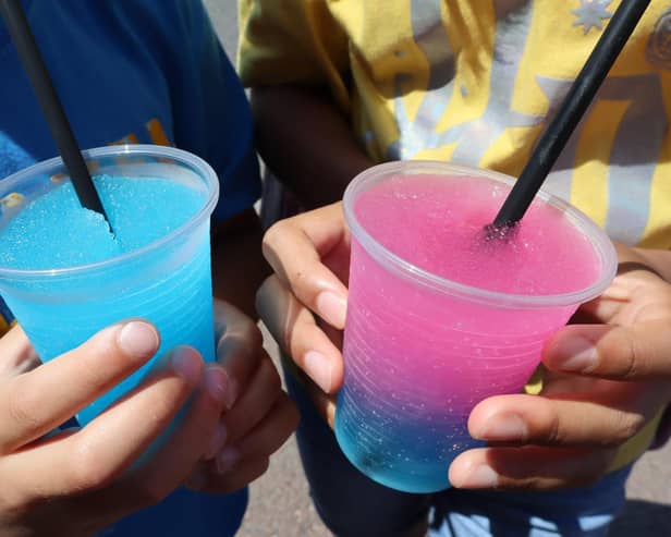 Parent are demanding slushie drinks be banned after a child became unresponsive for hours after drinking them at Gravity trampoline park in Milton Keynes