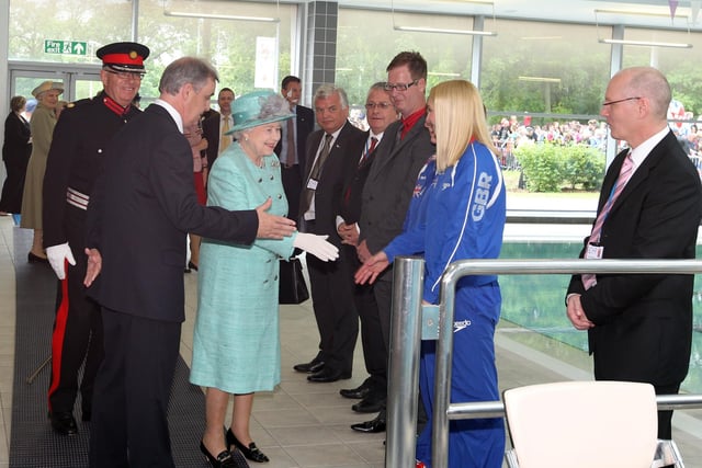 The Queen meets Caitlin McClatchey (Team GB swimmer from Brixworth)