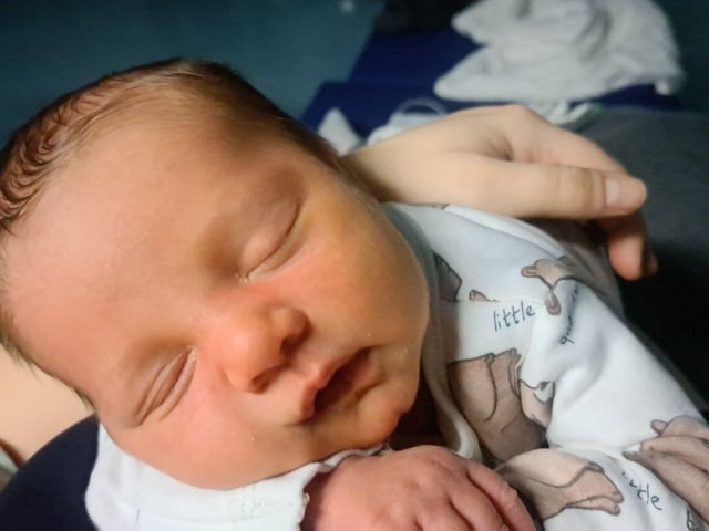 Jamie Philip Michael born at 2pm on December 21, weighing 8lbs 13oz.