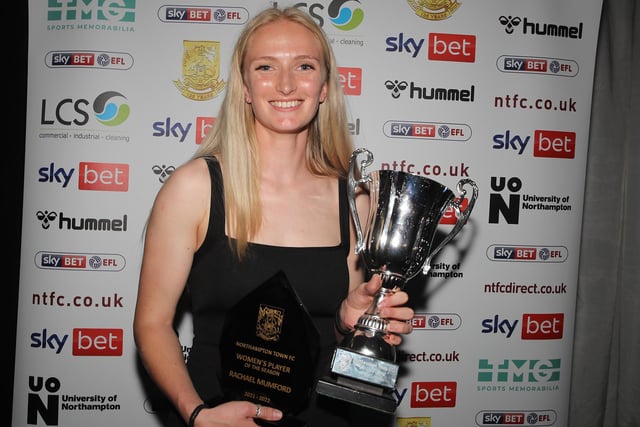 Rachel Mumford was named the Northampton Town Women's player of the year