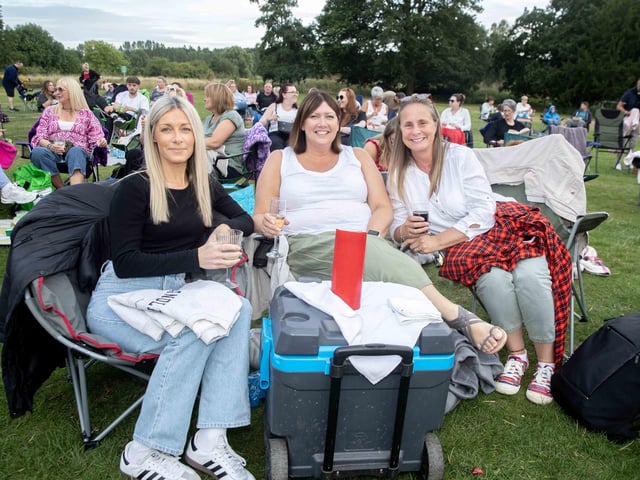 Crowds gathered in the grounds of Delapre Abbey to watch The Greatest Showman on an outdoor screen on Sunday (August 4).