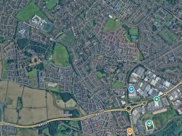 Duston and Sixfields is in at joint third on the list with 60 reports during the month of December 2025.