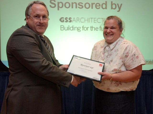 The 2009 Education Awards in conjunction with Term Time at the Freemasons Hall, Trinity Avenue, Northampton. Inspirational Teaching Award - sponsored by GSS Architecture Brian Gotch, GSS Architecture Runner-up: Allison Walker - Rowan Gate Special School