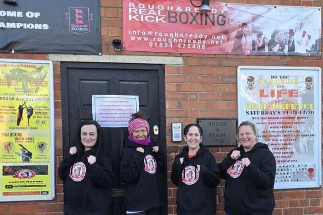 Ladies Boxing coaches. Tara Clift, Adriana Smet, Caroline White, Livia Herea