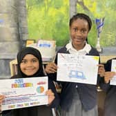 L-R Humairah Uddin, Divine Olawoyin and Mohammed Nasar from Stimpson Avenue Academy