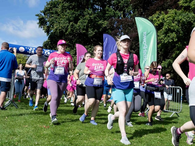Walkers, runners and joggers completed two laps of Abington Park for the 10k Race for Life on Sunday (July 14).