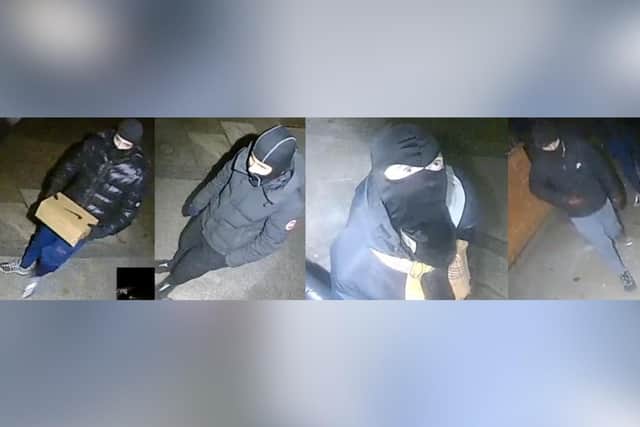 Police would like to speak to the people in the images.