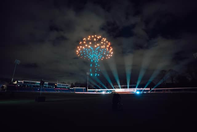 Pictures from a previous drone light show. Photo: Chris Cooper/ShotAway.