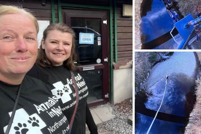 Annie and Rebecca threw themselves 132ft off a bridge in Scotland