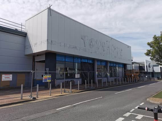 The former Toys R Us store in St James' Retail Park is being transformed into a Home Bargains superstore
