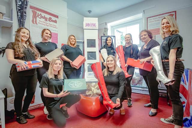 Kinky Boots cast at Jeyes of Earls Barton