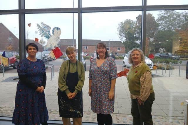 Sophie Rayner is a year 13 student at Moulton School and was chosen to create the community centre display after some of her previous work was admired.