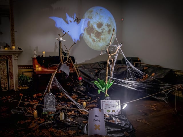Delapre Abbey hosted a spooky trail for families on Friday October 31.
