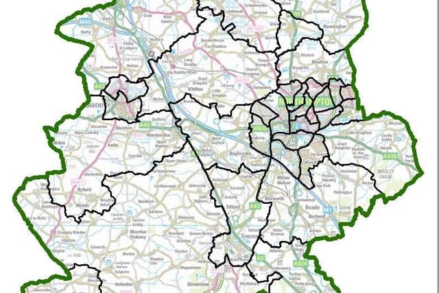 Some of the recommended ward areas for West Northamptonshire