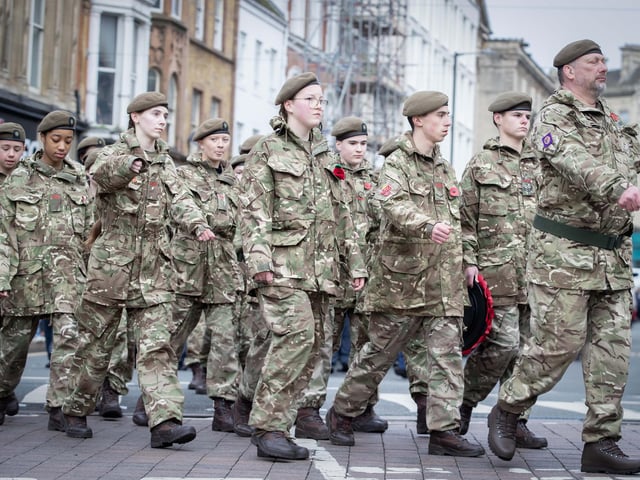A parade and service took place in Northampton on Sunday November 9, as the town paid its respects to those who served, or continue to serve, the country.