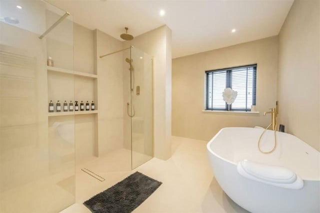 Just one of five exquisite bathrooms features in the home