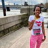 Lorraine Lewis from The Lewis Foundation at last year's London Landmarks Half Marathon 