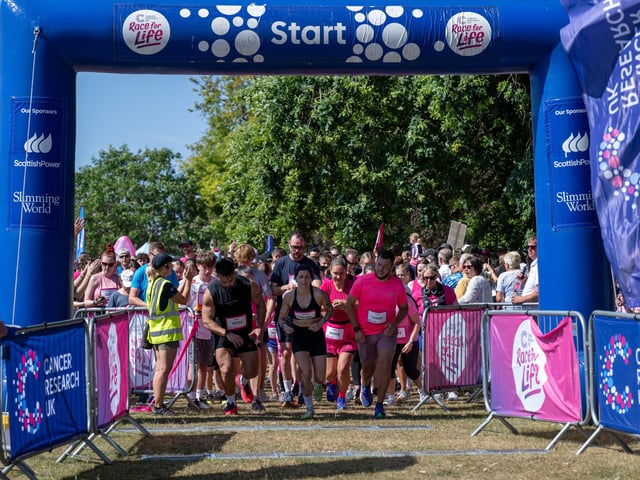 Runners taking part in the Race For Life at Abington Park in Northampton on Sunday, July, 12, 20026. Photo by David Jackson.