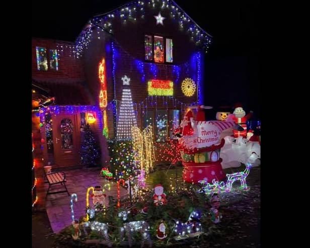 The festive house in Vienne Close ready for Christmas 2023