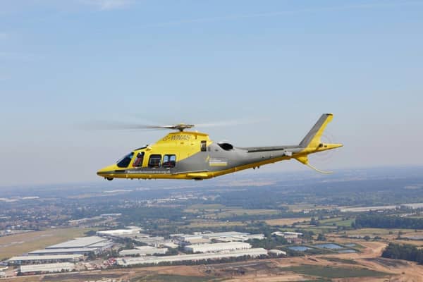 The air ambulance was called to an incident in Northampton.